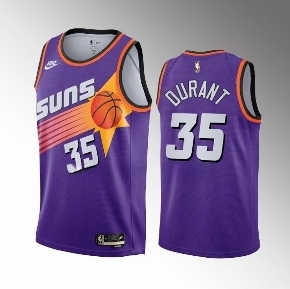 Men%27s Phoenix Suns #35 Kevin Durant Purple Classic Edition Stitched Basketball Jersey->phoenix suns->NBA Jersey